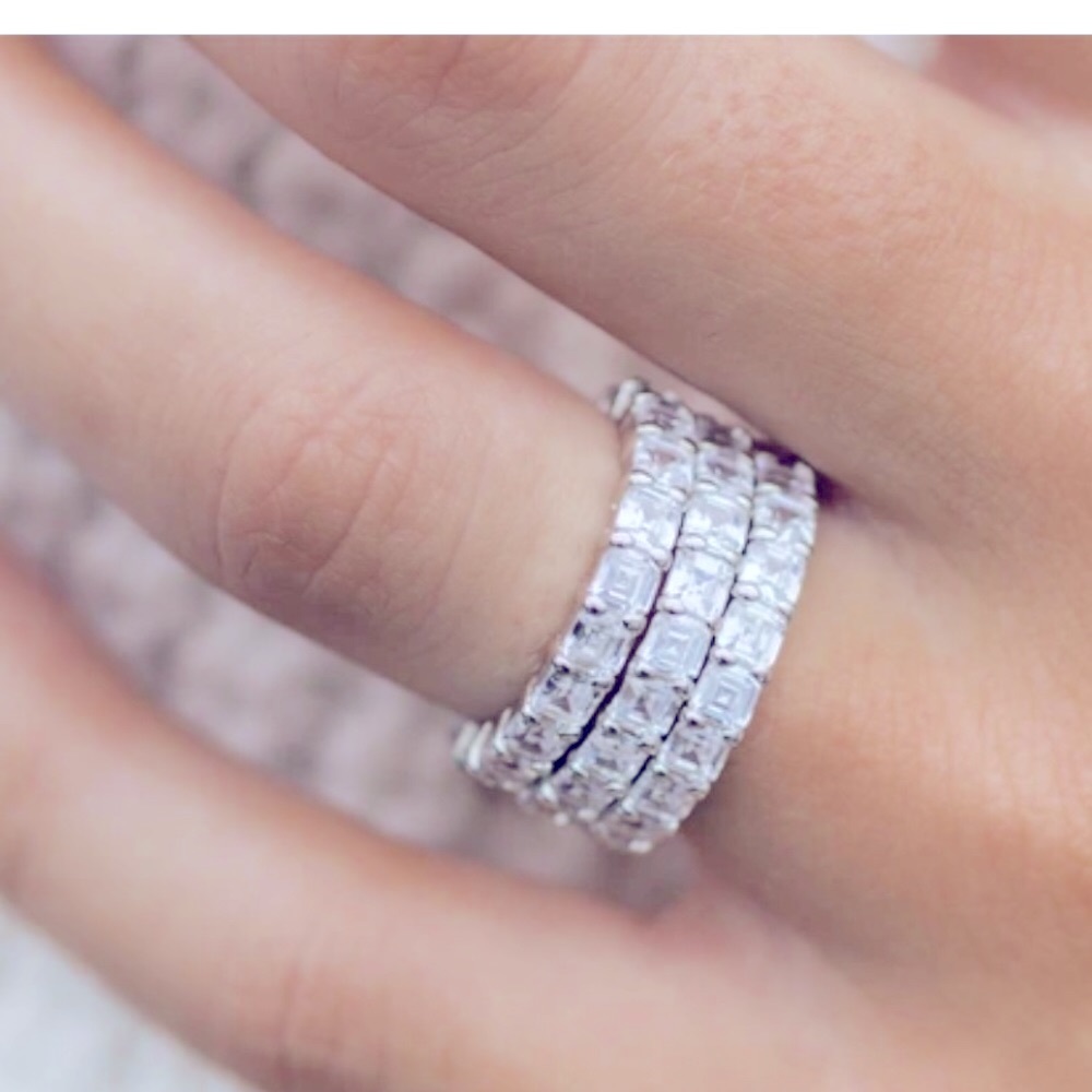 Everly Rings - Asscher Band size 6